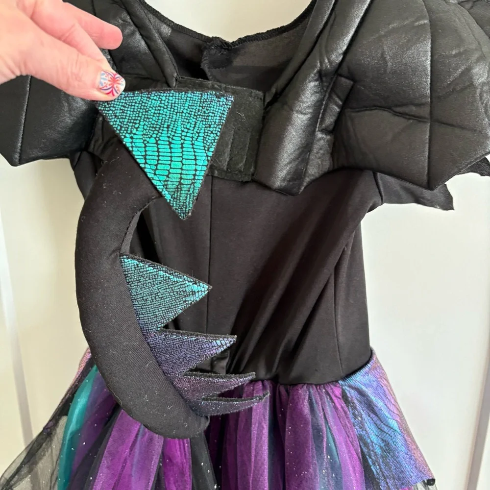 Girls, bat, dragon, costume. Halloween, party, dress up, imaginative play! M 7/8